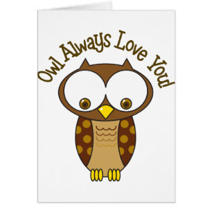 Cartão Da coruja amor sempre você