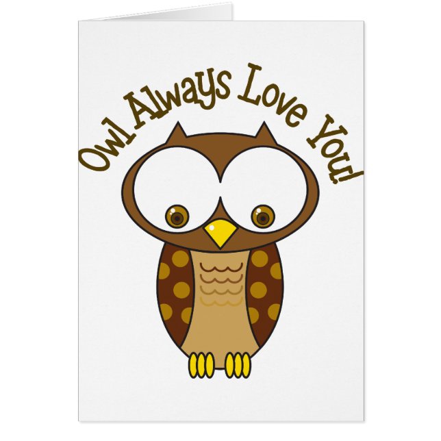 Cartão Da coruja amor sempre você (Frente)