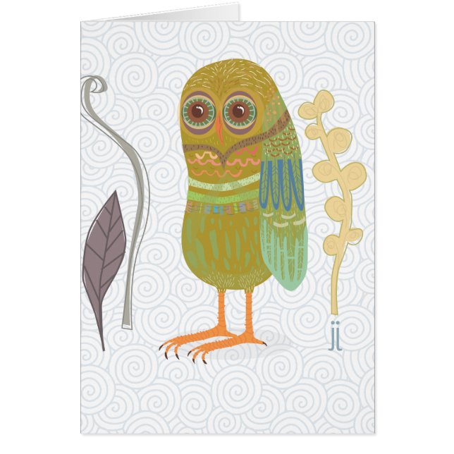 Cartão Da coruja amor sempre você (Frente)