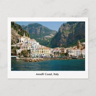 Cartão da costa de Amalfi em Italia, UNESCO
