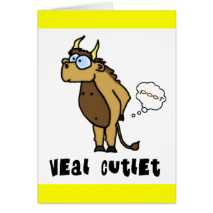 Cartão da costoleta da vitela