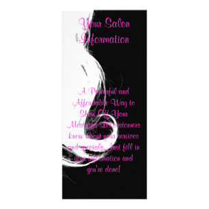 Cartão da cremalheira do salão de beleza