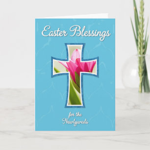 Cartão da Cruz Floral Abençoada