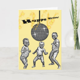 Cartão Da dança africana do bebê do feliz aniversario