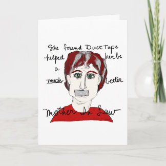 Cartão da desculpa da sogra…