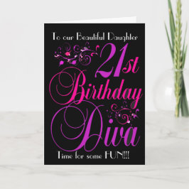 CARTÃO da DIVA do aniversário de 21 anos da FILHA