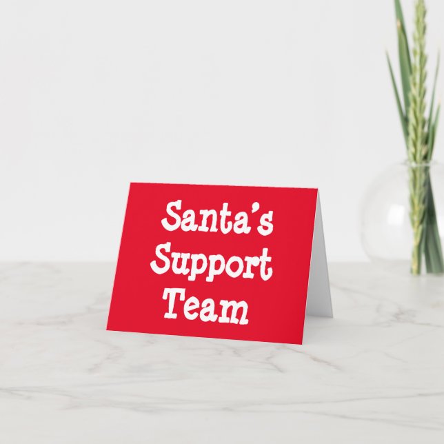 Cartão da Equipe de Apoio do Papai Noel (Frente)