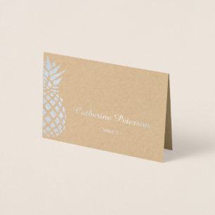 Cartão da escolta do cartão   do lugar do abacaxi