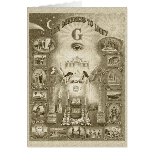 Cartão Da escuridão à luz (Frente)