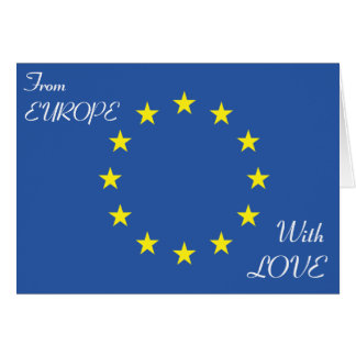 Cartão Da Europa com amor