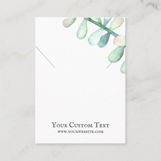 Cartão da exposição da jóia da colar • Cacto do (Frente)