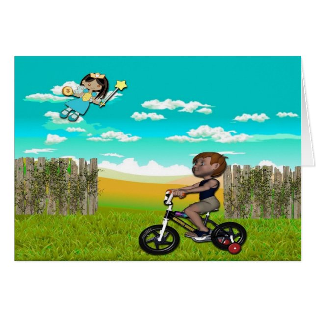 Cartão da fada de dente dos meninos (Frente Horizontal)