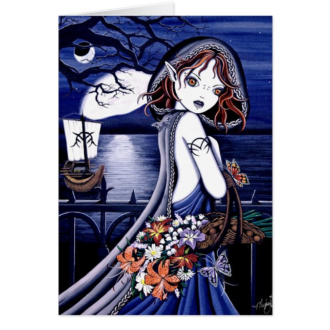 Cartão da fada de Styx do rio de Persephone (Frente)