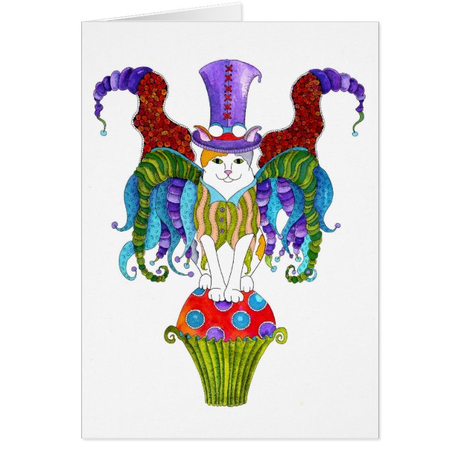 Cartão da fada do gatinho (Frente)