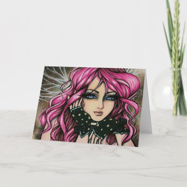 Cartão da Fada Steampunk "Genevieve" (Frente)