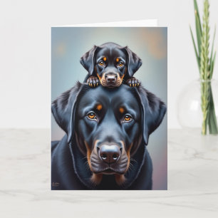 Cartão da Família Canina Amorosa