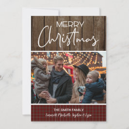 Cartão da Família de Fotos de Natal, Cartão de Nat