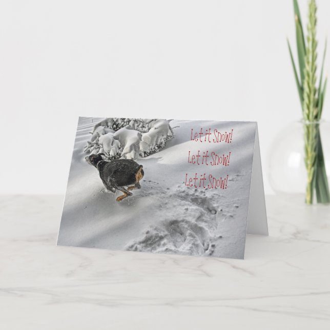 Cartão da felicidade do feriado do Doberman (Frente)