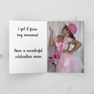 CARTÃO DA FILHA DIA DE AS MÃES