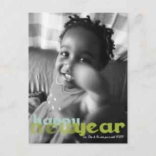 Cartão da foto do feliz ano novo