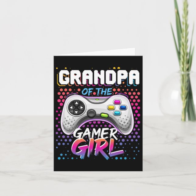 Cartão Da Garota Jogadora Que Corresponde Ao Jogo De Víde (Frente)