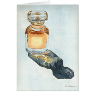Cartão da garrafa de perfume