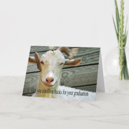 Cartão da graduação da cabra