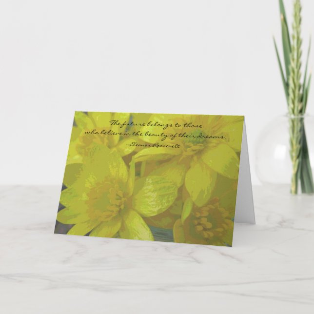 Cartão da graduação das citações dos sonhos de (Frente)