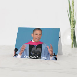Cartão da graduação de Barack Obama