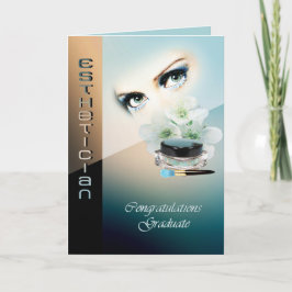 Cartão da graduação para o Esthetician