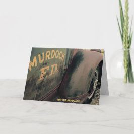 cartão da graduação para o menino