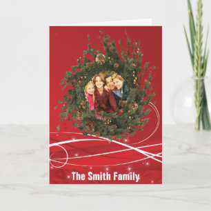 Cartão da grinalda do Natal