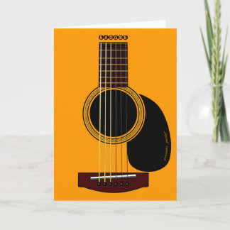 cartão da guitarra acústica