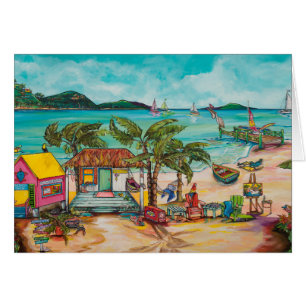 Cartão da ilha das Caraíbas