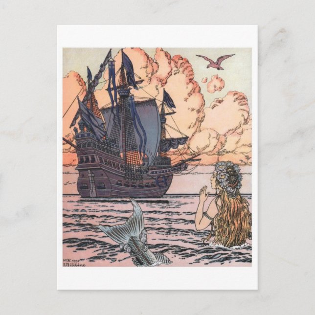 Cartão da ilustração do vintage (Frente)