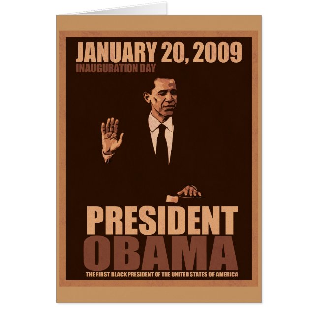 Cartão da inauguração de Obama (Frente)
