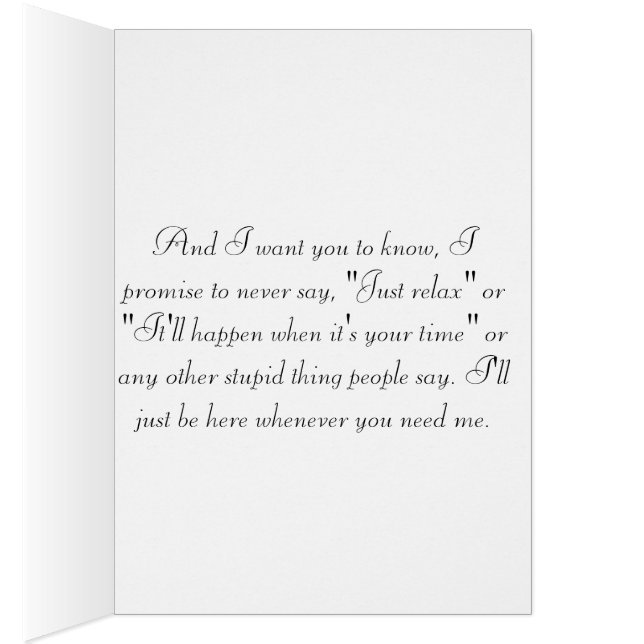 Cartão da infertilidade (Interior (direita))