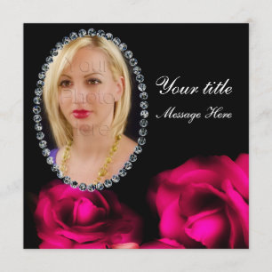 Cartão da inserção da foto - multi uso - rosas