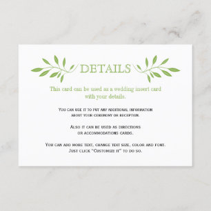 Cartão da inserção do casamento do teste padrã