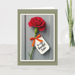Cartão da Irmã Floral Carmesim