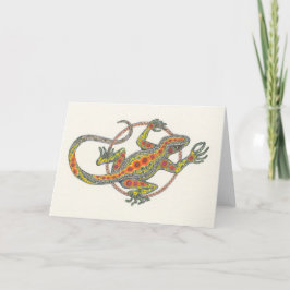 Cartão Da "lagarto Notecard senhora Sorte"