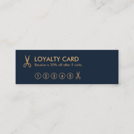 Cartão da lealdade do cabeleireiro minimalista das