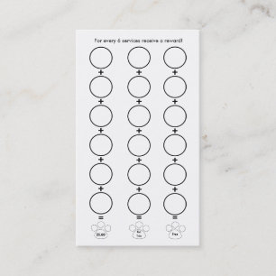 Cartão da lealdade do cartão de visita da