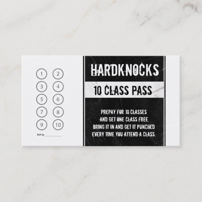 Cartão da lealdade do cartão de visita do Gym do (Frente)