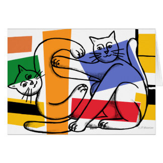 Cartão da luta de gato