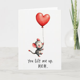 Cartão da Mãe Amor Voador Aquarela