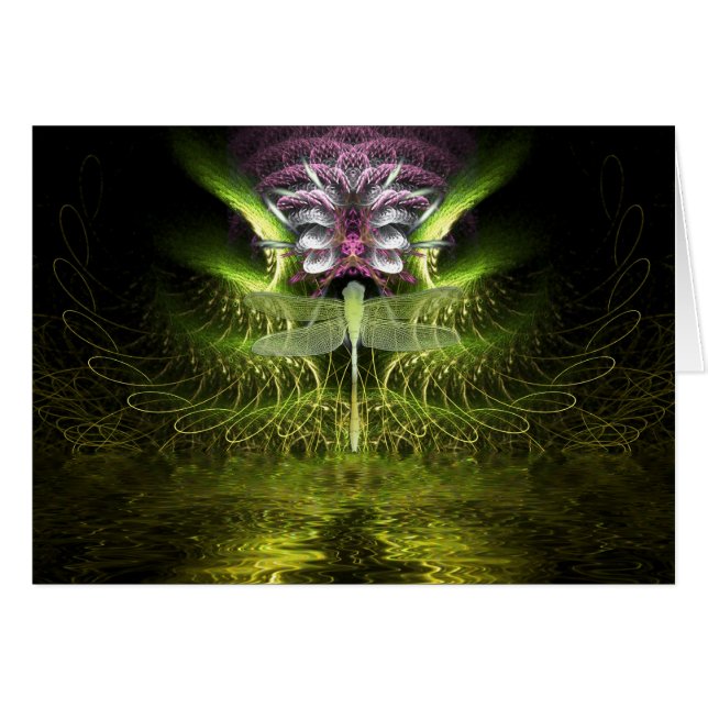 Cartão da mágica da libélula (Frente Horizontal)