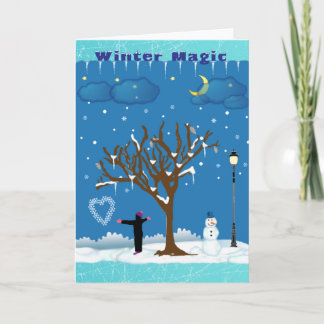 Cartão da mágica do inverno