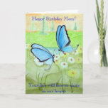 Cartão da mamã do feliz aniversario da borboleta<br><div class="desc">Dois butterflys que beijam-se goodnight</div>