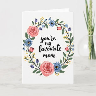Cartão da Mamãe Flor Favorita